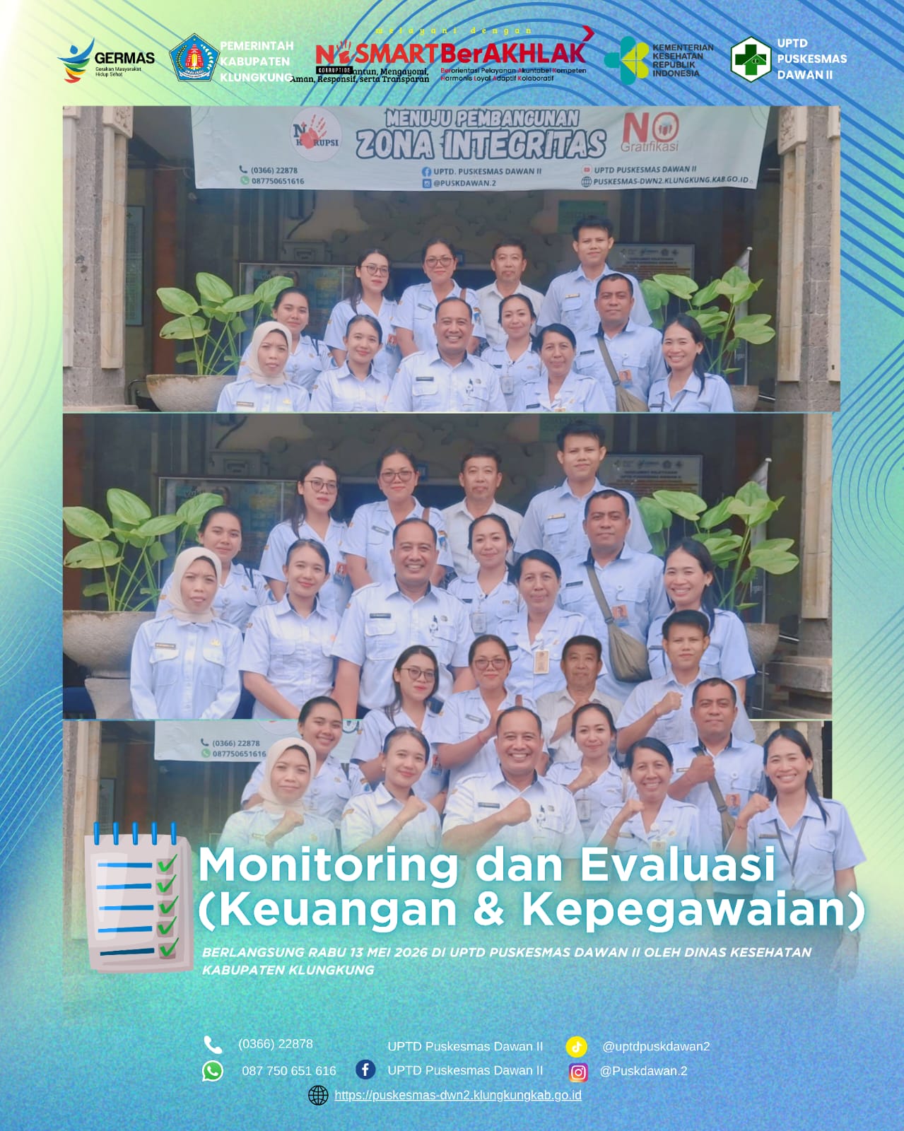 Monitoring dan Evaluasi Kepegawaian dan Keuangan OIeh Dinas Kesehatan Kabupaten Klungkung