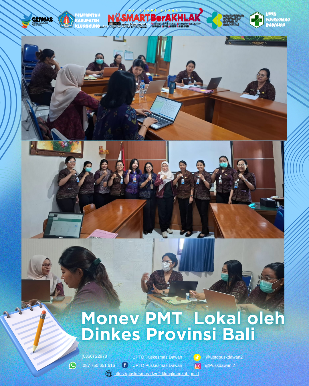 Monitoring dan Evaluasi (Monev) Pelaksanaan PMT Berbahan Pangan Lokal